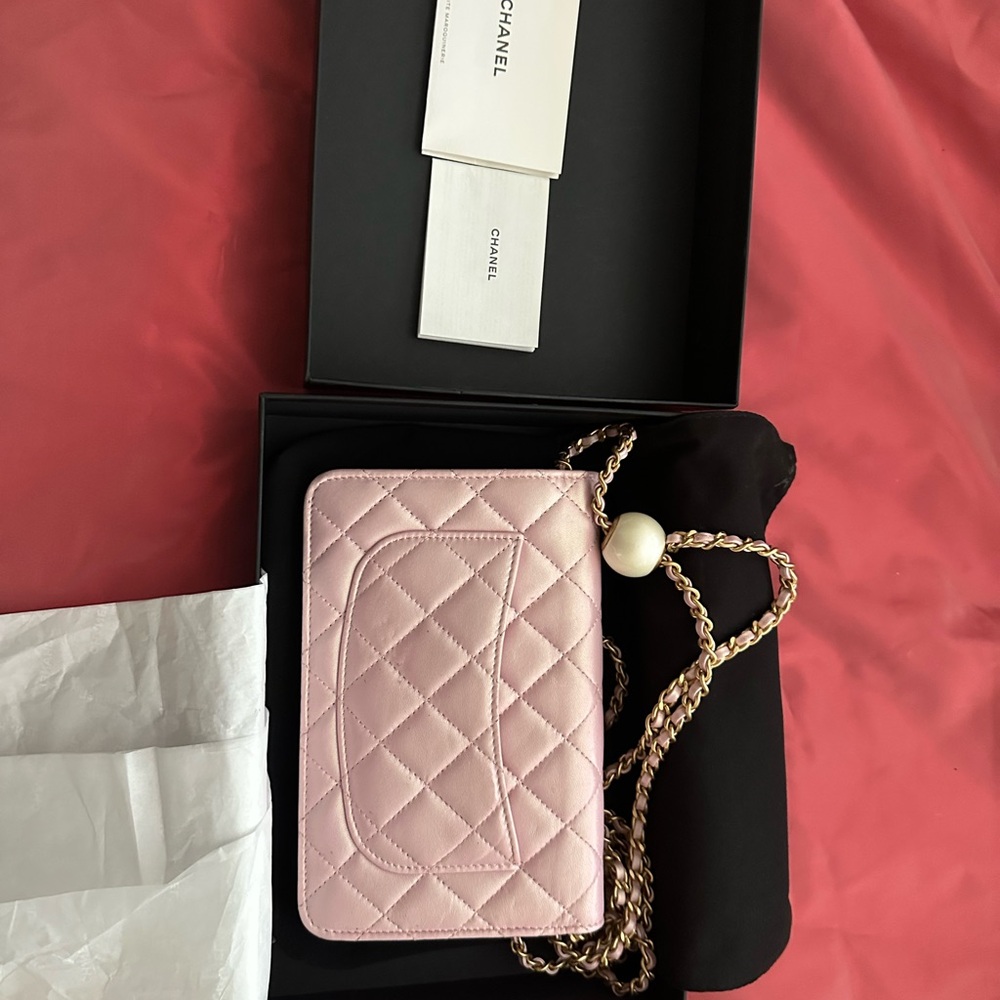 Chanel Light Pink Quilted Crossbody Bag